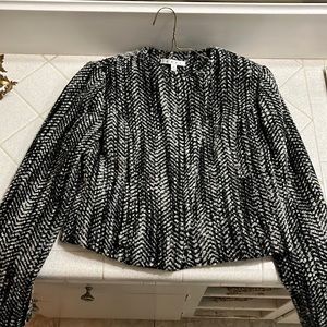 Cabi black and white tweed jacket 4